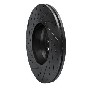 BMW 428I Brake Rotor (1) - Front Right - R1 Concepts - Drilled & Slotted - Black - `12-`18